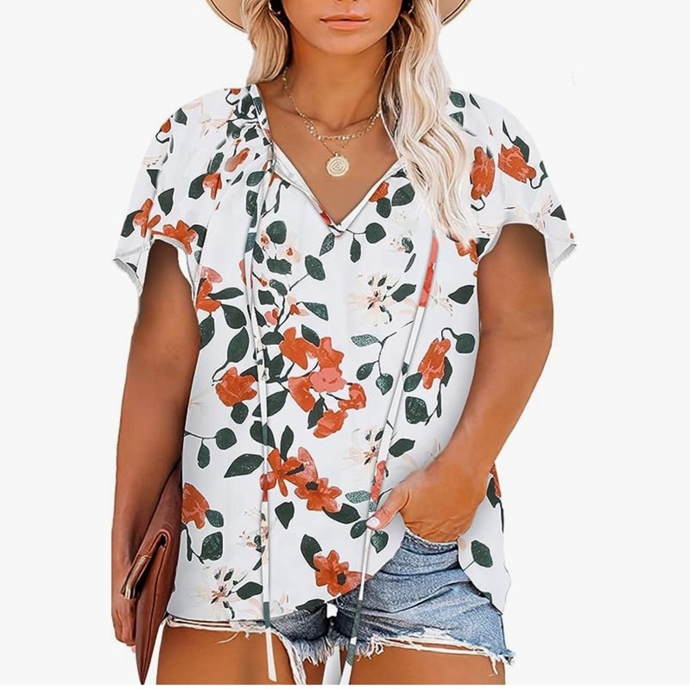 NWOT Floral Blouse